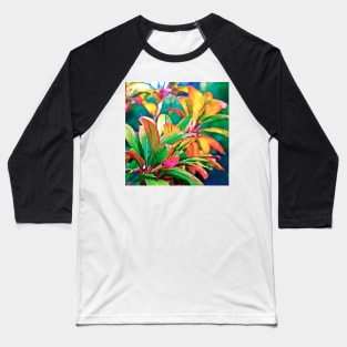 Colorful Tea Leaf Baseball T-Shirt